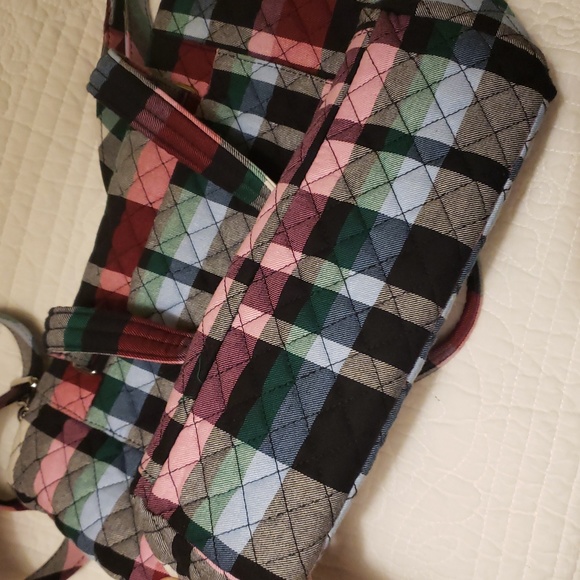 VERA BRADLEY MULTI STRAP SHOULDER BAG in Ribbons Plaid pattern - Picture 4 of 4